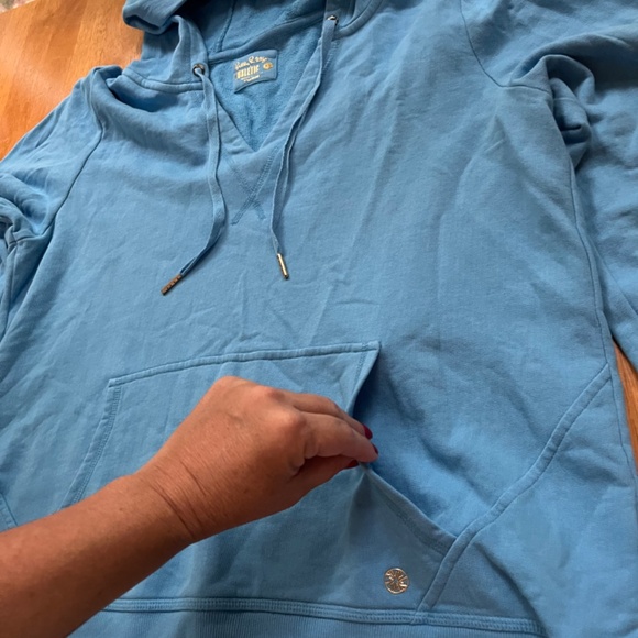 Lilly Pulitzer Carrie Pullover Hoodie Kangaroo Pocket Thumb Holes, Size XL - Picture 7 of 12